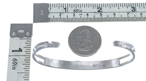 Native American Genuine Sterling Silver Opal Cuff Bracelet JX126524