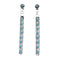 Turquoise Zuni Sterling Silver Post Dangle Earrings AX125660