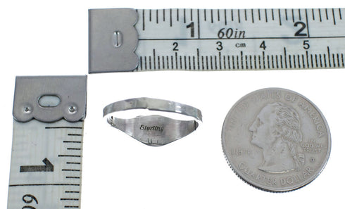 Multicolor Inlay Native American Sterling Silver Ring Size 5-1/2 AX125694