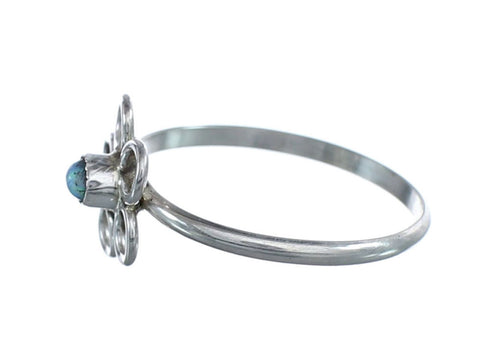 Native American Opal Sterling Silver Flower Ring Size 8-1/4 AX125662