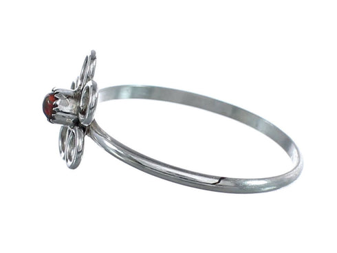 Native American Opal Sterling Silver Flower Ring Size 5-3/4 AX125669