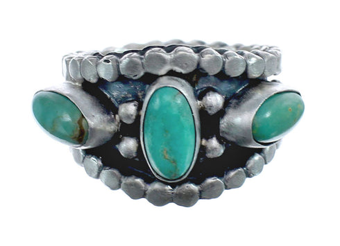 Navajo Turquoise Sterling Silver Ring Size 9-1/4 JX126479