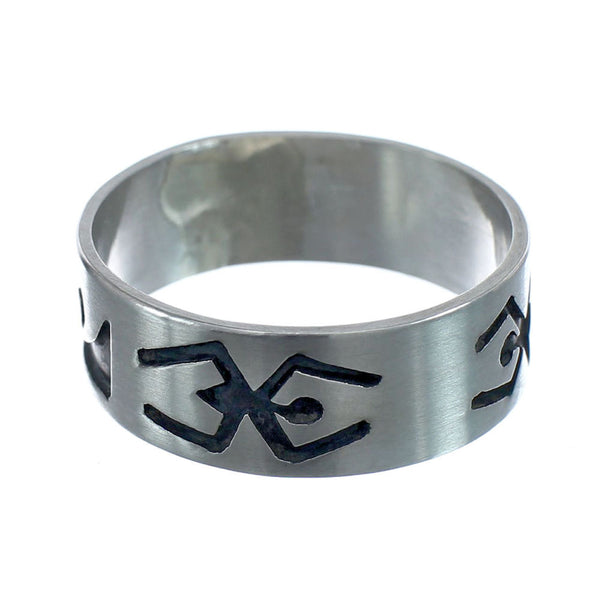 Navajo Authentic Sterling Silver Band Ring Size 14-3/4 AX125801