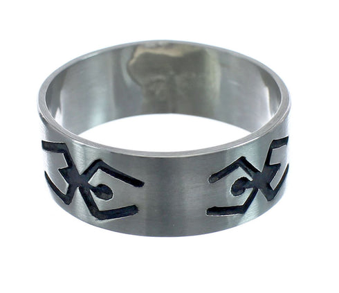 Navajo Authentic Sterling Silver Band Ring Size 14-3/4 AX125801