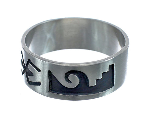 Navajo Authentic Sterling Silver Band Ring Size 14-3/4 AX125801