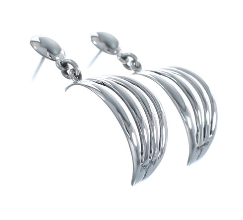 Native American Genuine Sterling Silver Post Earrings AX126001