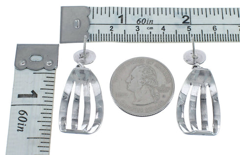 Native American Genuine Sterling Silver Post Earrings AX126001