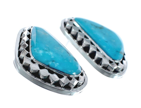 Native American Sterling Silver Turquoise Post Earrings AX125998