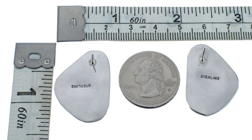 Native American Sterling Silver Turquoise Post Earrings AX125998