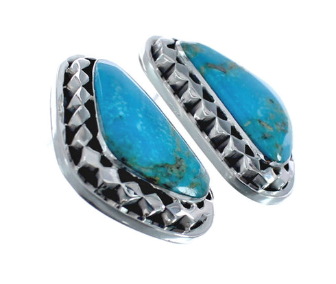 Native American Sterling Silver Turquoise Post Earrings AX125999