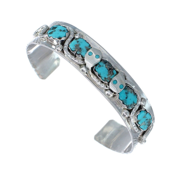 Turquoise Sterling Silver Zuni Snake Cuff Bracelet AX125920