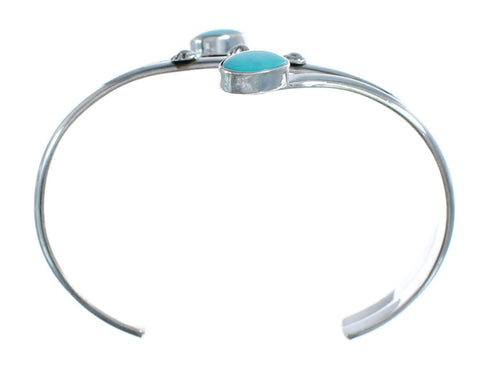 Native American Sterling Silver Turquoise Cuff Bracelet AX125929