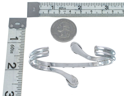 Native American Sterling Silver Turquoise Cuff Bracelet AX125929