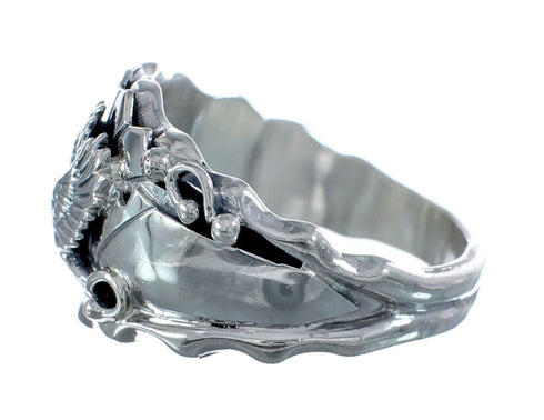 Native American Sterling Silver Eagle Navajo Ring Size 14-1/2 AX126363
