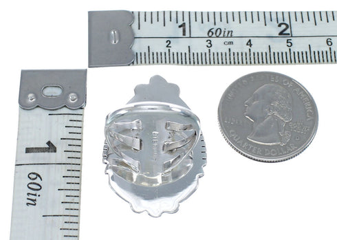 Native American Turquoise Genuine Sterling Silver Navajo Ring Size 6-3/4 AX126424