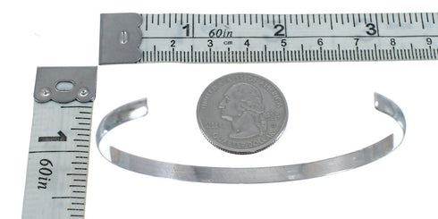 Native American Authentic Sterling Silver Cuff Bracelet JX126763