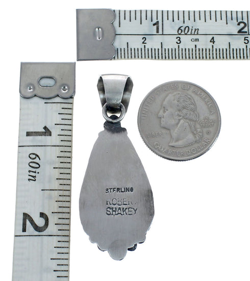 Authentic Navajo Purple Oyster Shell Sterling Silver Pendant JX127039