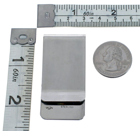 Navajo Turquoise Genuine Sterling Silver Money Clip JX127028