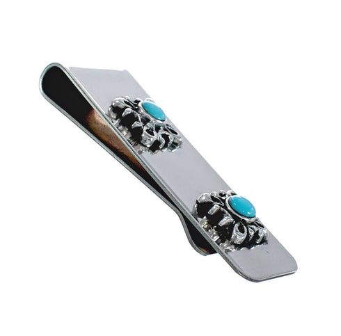 Navajo Turquoise Genuine Sterling Silver Money Clip JX127031