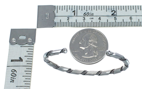 Native American Navajo Sterling Silver Baby Bracelet JX126313
