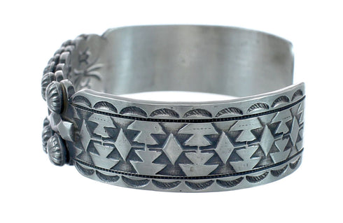 Native American Navajo Genuine Sterling Silver Cuff Bracelet JX126330