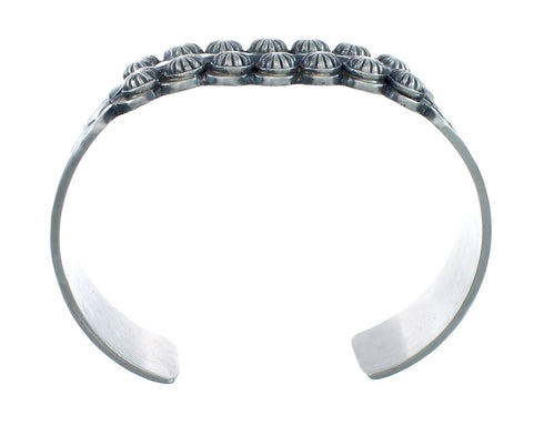 Native American Navajo Genuine Sterling Silver Cuff Bracelet JX126330