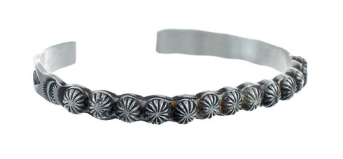 Native American Authentic Sterling Silver Cuff Bracelet AX126742