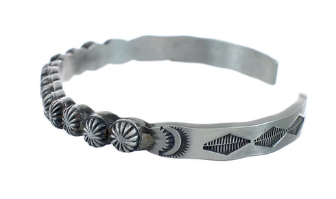 Native American Authentic Sterling Silver Cuff Bracelet AX126742