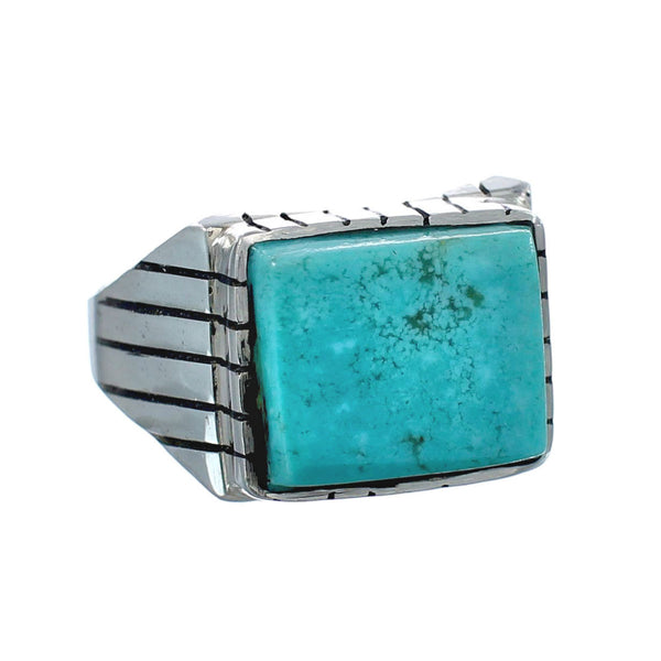 Native American Sterling Silver And Turquoise Ring Size 12 JX126929