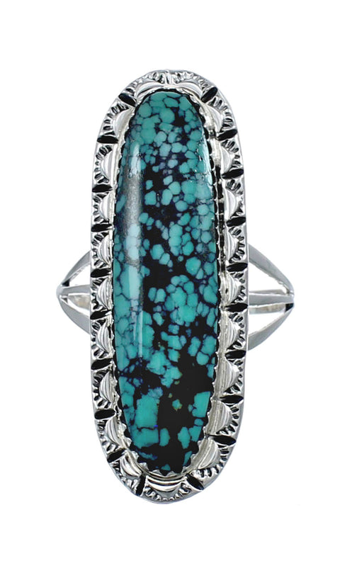 Native American Sterling Silver And Turquoise Ring Size 9-3/4 JX126910