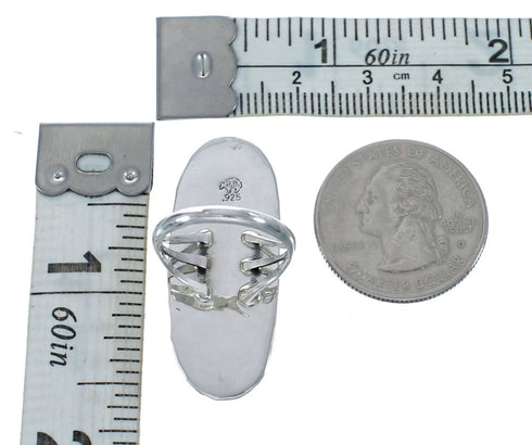 Native American Sterling Silver And Turquoise Ring Size 9-3/4 JX126910