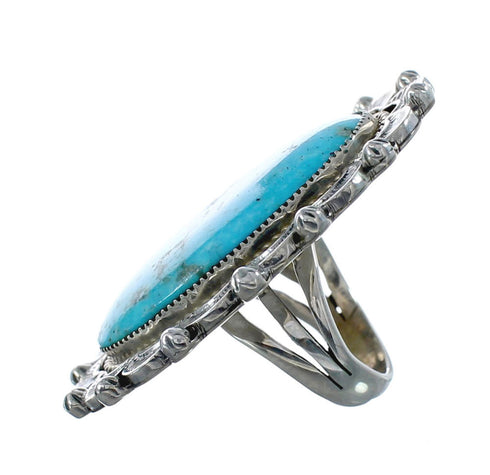Navajo Sterling Silver And Turquoise Ring Size 6 AX126914