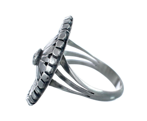 Native American Navajo Authentic Sterling Silver Ring Size 8-1/4 AX126204