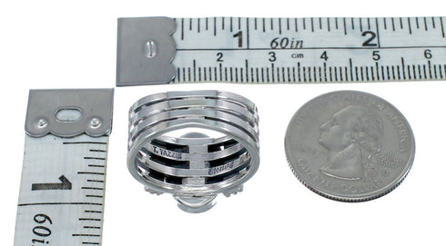 Pink Opal Sterling Silver Native American Ring Size 6 AX126223