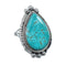 Native American Turquoise Sterling Silver Navajo Ring Size 8-3/4 AX126196