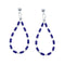Man Made Lapis Liquid Sterling Silver Post Dangle Earrings JX126776