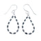 Authentic Hematite Liquid Sterling Silver Hook Dangle Earrings JX126778