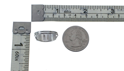 Yellow Opal Authentic Sterling Silver Zuni Ring Size 7-1/4 AX127129