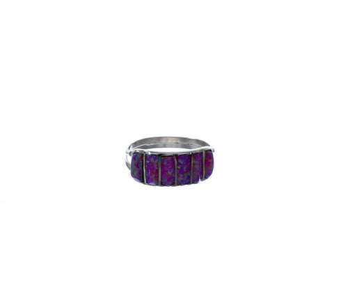 Pink Opal Authentic Sterling Silver Zuni Ring Size 5 AX127207