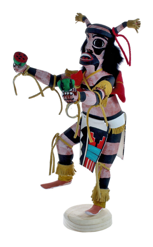 Native American Navajo Clown Kachina Doll By Artist G. Largo JX127270