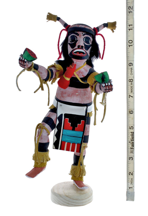 Native American Navajo Clown Kachina Doll By Artist G. Largo JX127270