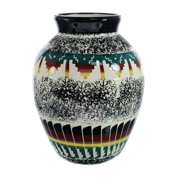 Native American Pottery Hand Crafted Navajo Pot By Agnes Woods JX127347