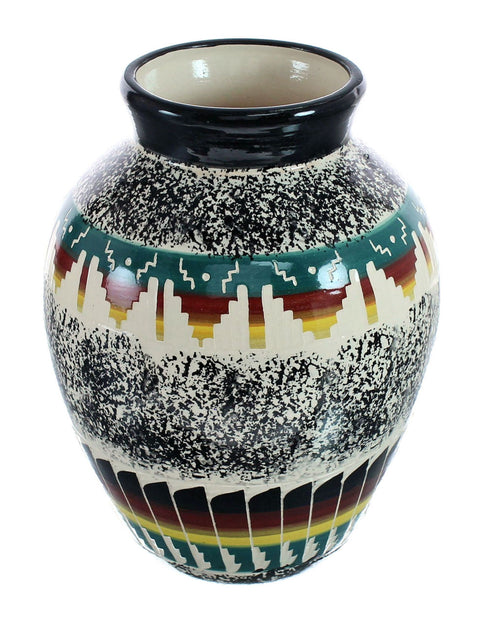 Native American Pottery Hand Crafted Navajo Pot By Agnes Woods JX127347