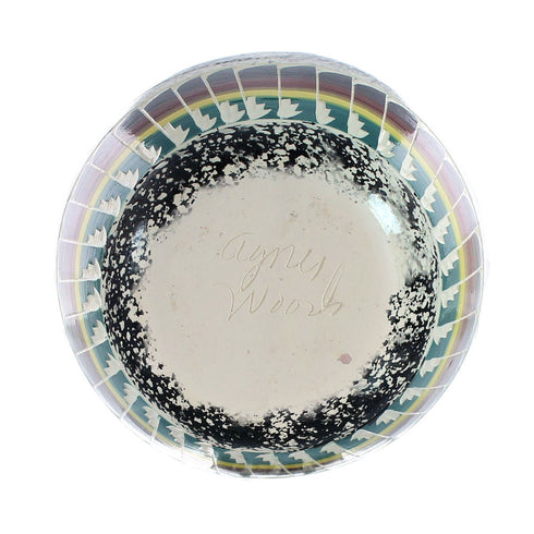 Native American Pottery Hand Crafted Navajo Pot By Agnes Woods JX127347