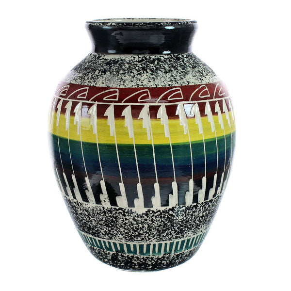 Native American Pottery Hand Crafted Navajo Pot By Agnes Woods JX127346