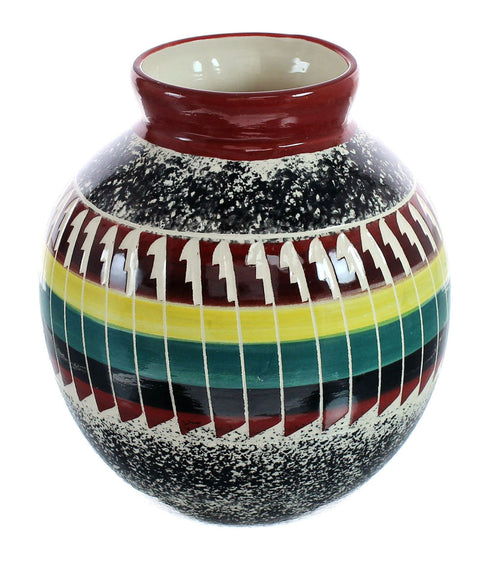 Native American Pottery Hand Crafted Navajo Pot By Agnes Woods JX127359