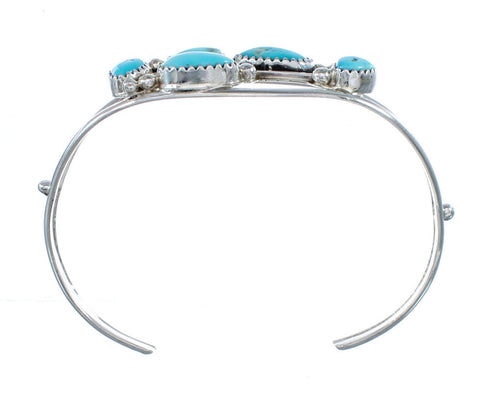 Native American Navajo Turquoise Sterling Silver Cuff Bracelet AX127485