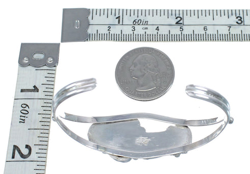 Native American Navajo Turquoise Sterling Silver Cuff Bracelet AX127485