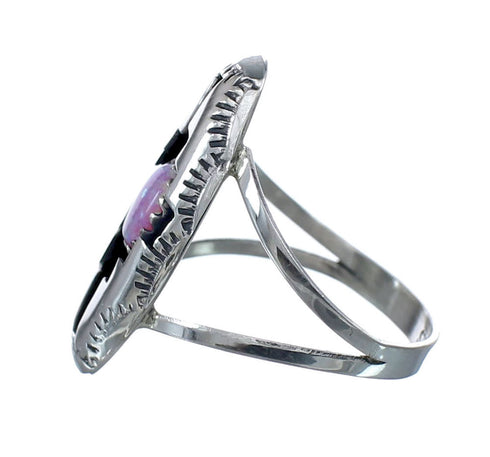 Navajo Sterling Silver Pink Opal Ring Size 10 AX127521