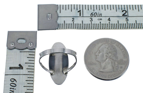 Navajo Sterling Silver Pink Opal Ring Size 10 AX127521